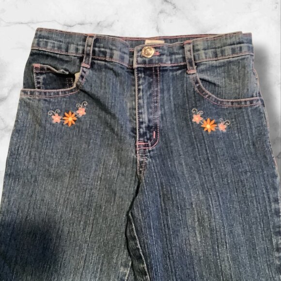 Got 2B Real Girls Size 5/6 Flare Jeans With Floral Embroidery - Picture 12 of 14
